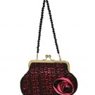 Flower Lace Satin Design Lady Clutch Wedding Parties