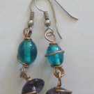 Blue/Green and Purple Earings