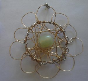 Light Green  Flower Charm