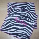 Monogrammed Zebra Print Hot Pink Wash Cloths