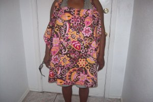 Brown Floral Polka Dot Reversible Nursing Cover