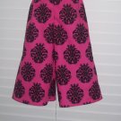 Hot Pink Black Medallion Gauchos