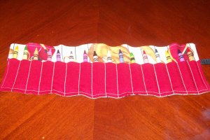 Baseball Crayon Roll, Holds 16 Crayons