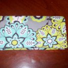 Grey Paisley Fabric Checkbook Cover