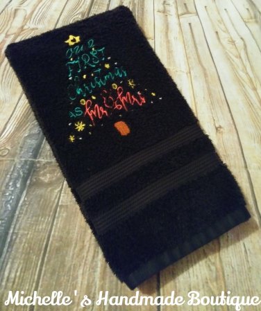 Our First Christmas Hand Towel