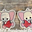 Elephant Heart Earrings