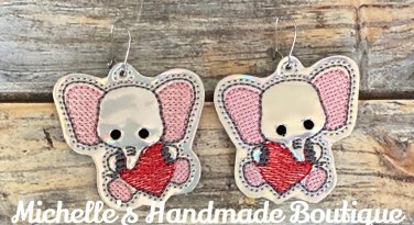 Elephant Heart Earrings
