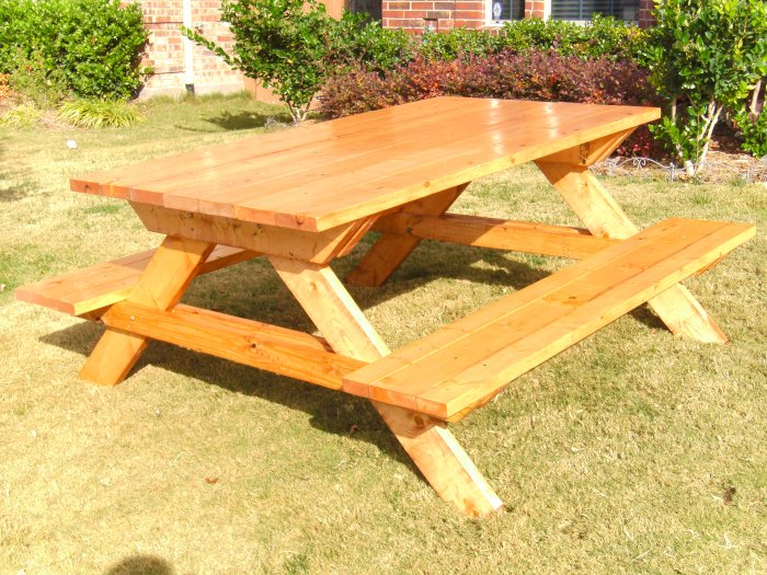 6 Foot Pine Picnic Table