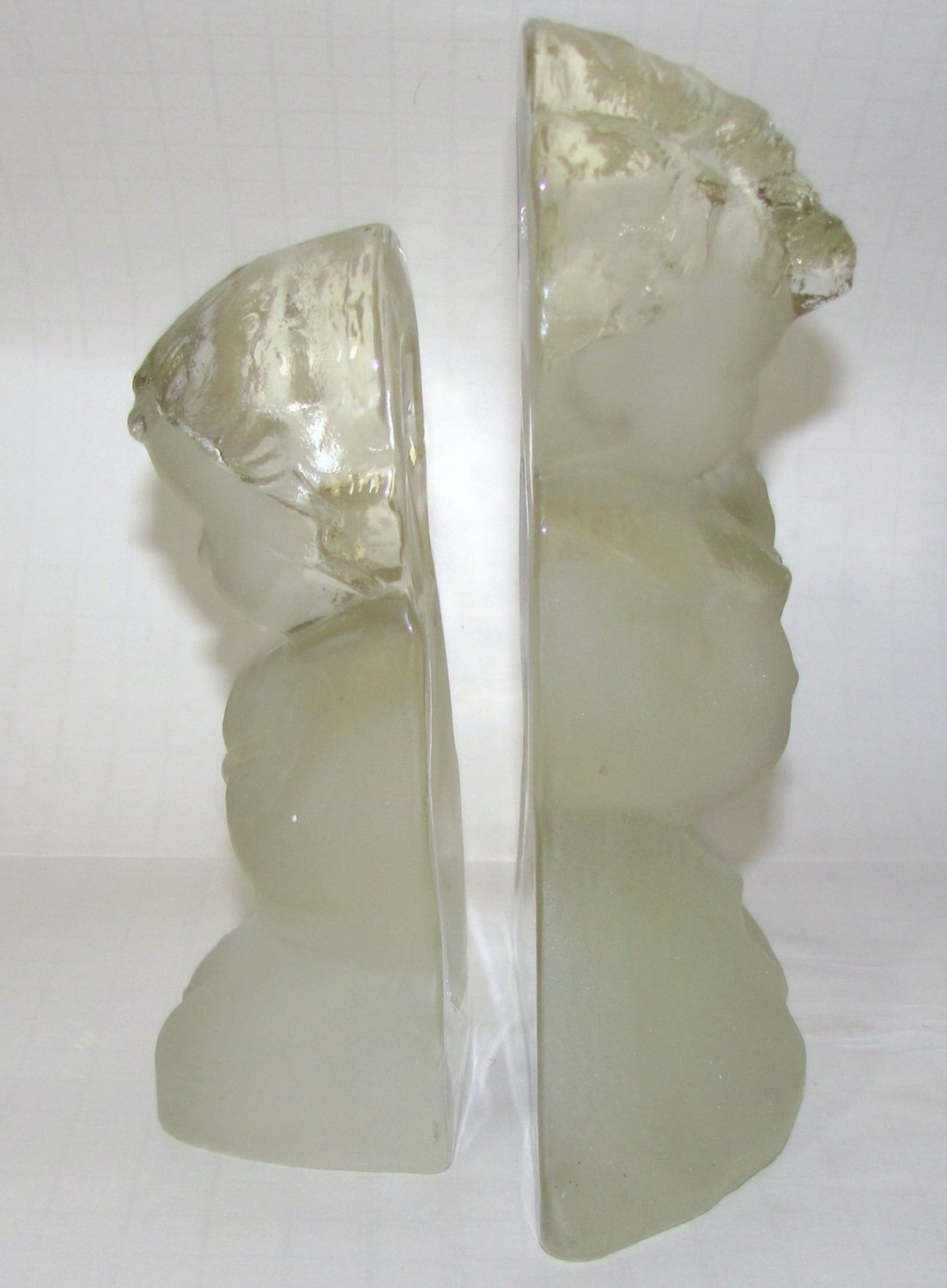 Vintage Viking Glass Handmade Praying Boy and Girl Figures