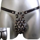 New Men's Sexy G-String Underwear PVC Dessous Black Lingerie #GT77
