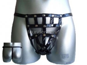 Men's Sexy G-String Leather Underwear Dessous #GT100