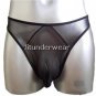 Men's Spandex Thong Underwear C-Thru Black sz-S-L#TH106