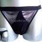 New Men's Sexy Brief Spandex Thong Underwear Black with Silver Lingerie #TH138