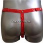 New Men's Sexy G-String Underwear PVC Dessous Red Lingerie #GT89