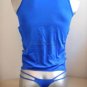 Men's Sexy Stretch Briefs Bodysuit Blue 2pcs #BD74