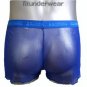New Men's Sexy Stretch Boxer Underwear C-Thru Blue Lingerie #BX136