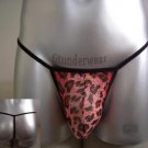 Men's Sexy G-String Underwear Leopard Red Dessous #GT28