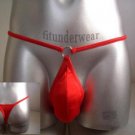 Men's Lingerie Brief Stretch Thong Underwear Red #TH36