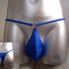 Men's Lingerie Brief Stretch Thong Underwear Blue #TH38