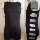 New Men's Sexy Stretchy Boxer Bodysuit Underwear Black Lingerie #BD75