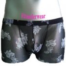New Men's C-thru Image Print Boxer Lingerie #BX02