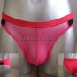 Men's Stretch Brief Underwear C-Thru Pink Lingerie #BR102