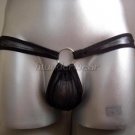 New Men's Sexy Brief Underwear C-Thru Black #BR106