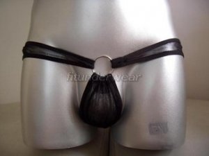 New Men's Sexy Brief Underwear C-Thru Black #BR106