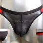 New Men's Sexy Brief Underwear C-Thru Black Lingerie #BR97