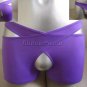 New Men's Sexy Stretch Boxer Underwear Purple Lingerie 2in1 #BX57