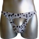 New Men's Sexy Brief Underwear White with Black Dots Lingerie #BR04