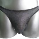 New Men's Sexy Brief Thong Underwear Flashy Silver Lingerie #TH05