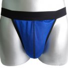 New Men's Sexy Brief Thong Underwear Solid Blue Lingerie #TH07
