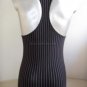 New Men's Sexy Stretchy Boxer Underwear XL Bodysuit Black with Strips Athletisch #BD86