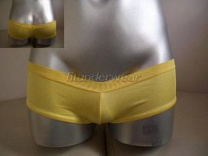 New Men's Sexy Stretchy Boxer Underwear LowRise Yellow Lingerie #BX64