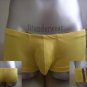 New Men's Sexy Lingerie Stretch Boxer Underwear Yellow Lowcut #BX36