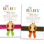 Custom Giraffe baby shower Invitations