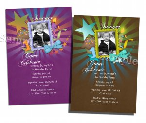 Custom Cupcake photo Invitation