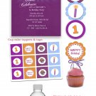 Girl cupcake Birthday theme toppers