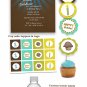 Custom Cupcake photo Invitation