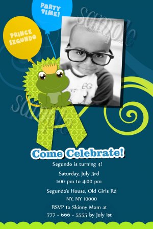 Custom Photo Prince Frog Invitation