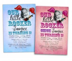 Custom Little Rocker Birthday Invitation
