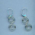 Silver-toned 'S' Spiral Wire Earrings