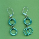 Double Ring Turquoise Earrings