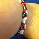 Red, White & Black braided bracelet