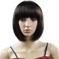 Short Straight Wig Dark  Brown/Dark Hair New D005