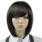 Short Straight Wig Dark Brown/Dark Hair New D007