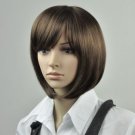 New Short Straight Wig Dark  Brown/Caramel Brown Hair D039