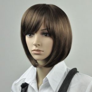 New Short Straight Wig Dark  Brown/Caramel Brown Hair D039