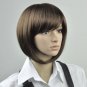 New Short Straight Wig Dark  Brown/Caramel Brown Hair D039